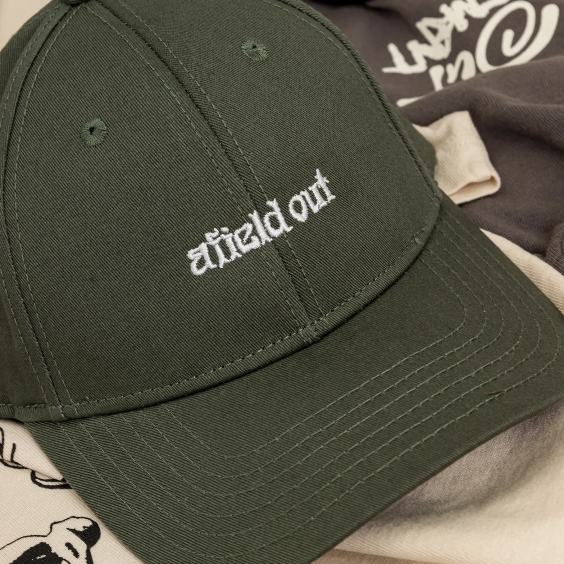 Afield Out | Wordmark Cap | Sage | AOSU23-WH