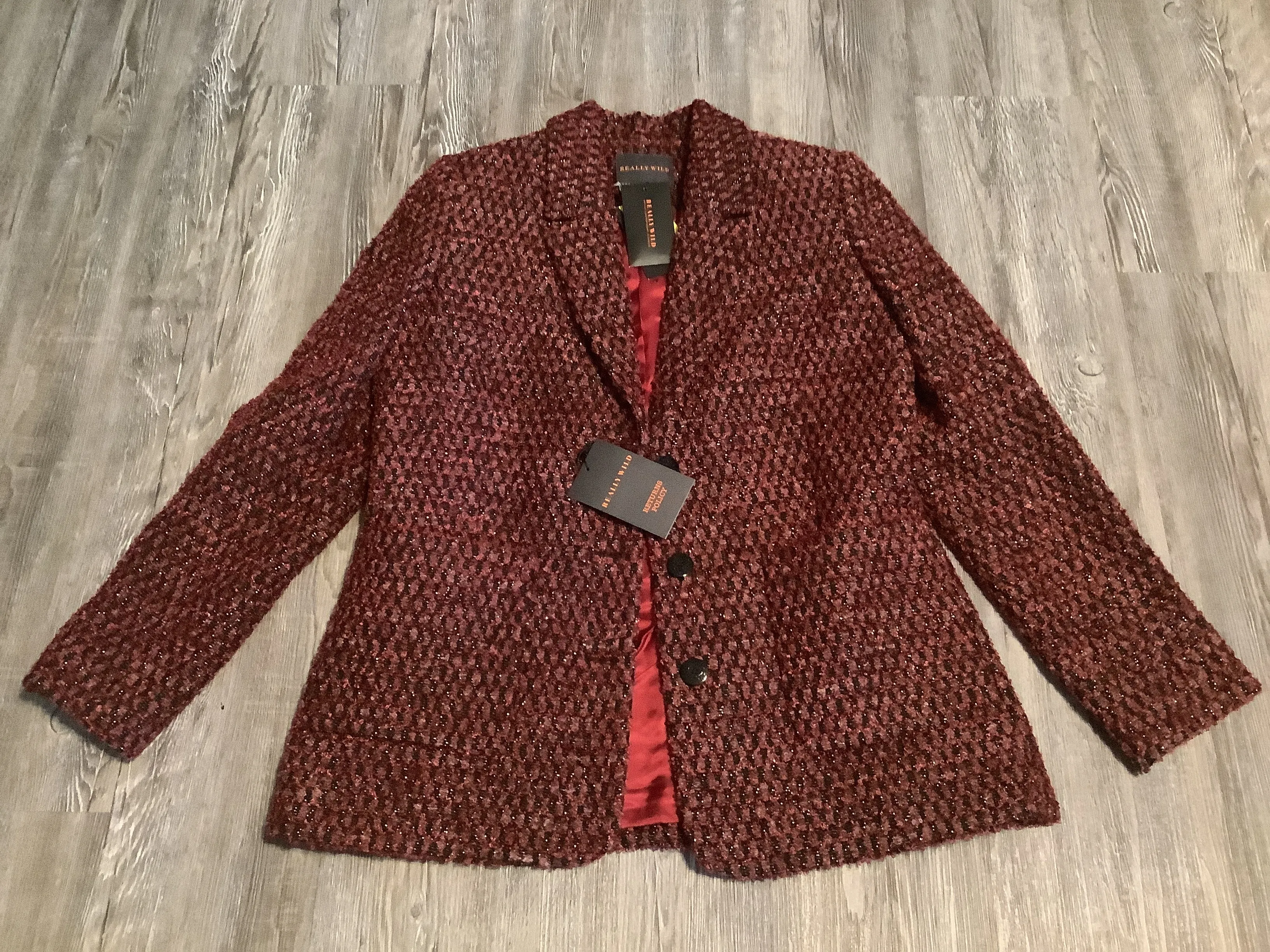 Blazer By Clothes Mentor In Red, Size: Xl