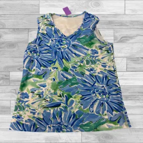 Blue & Green Top Sleeveless Clothes Mentor, Size S