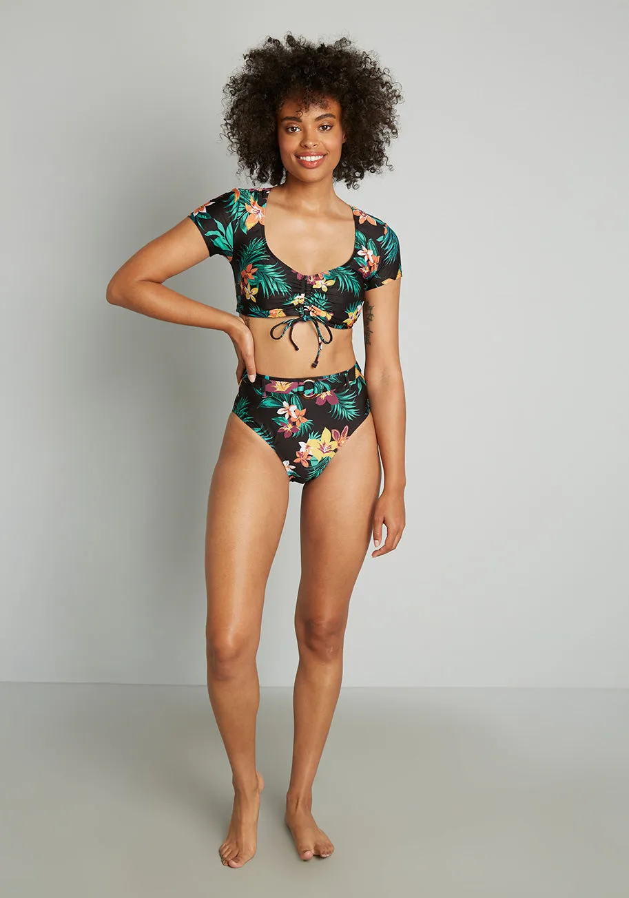 Boardwalk Bliss High-Waisted Bikini Bottom