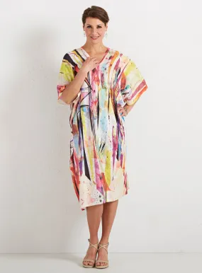 Color Wash Short Caftan Outfit