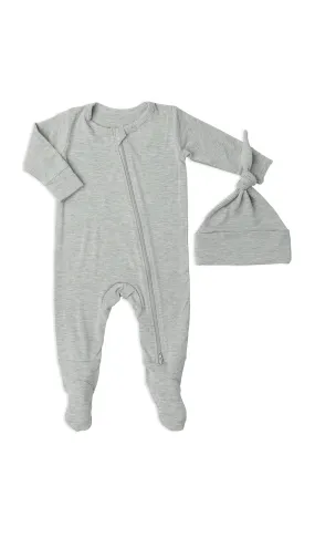 Footie 2-Piece - Heather Grey Solid