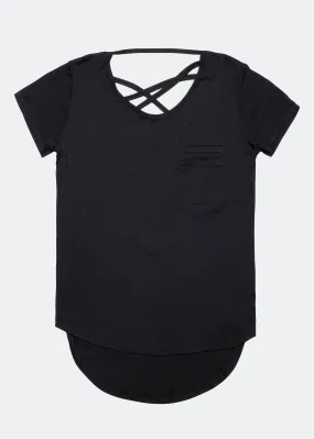 Konus Women's Open Back Tee In Black