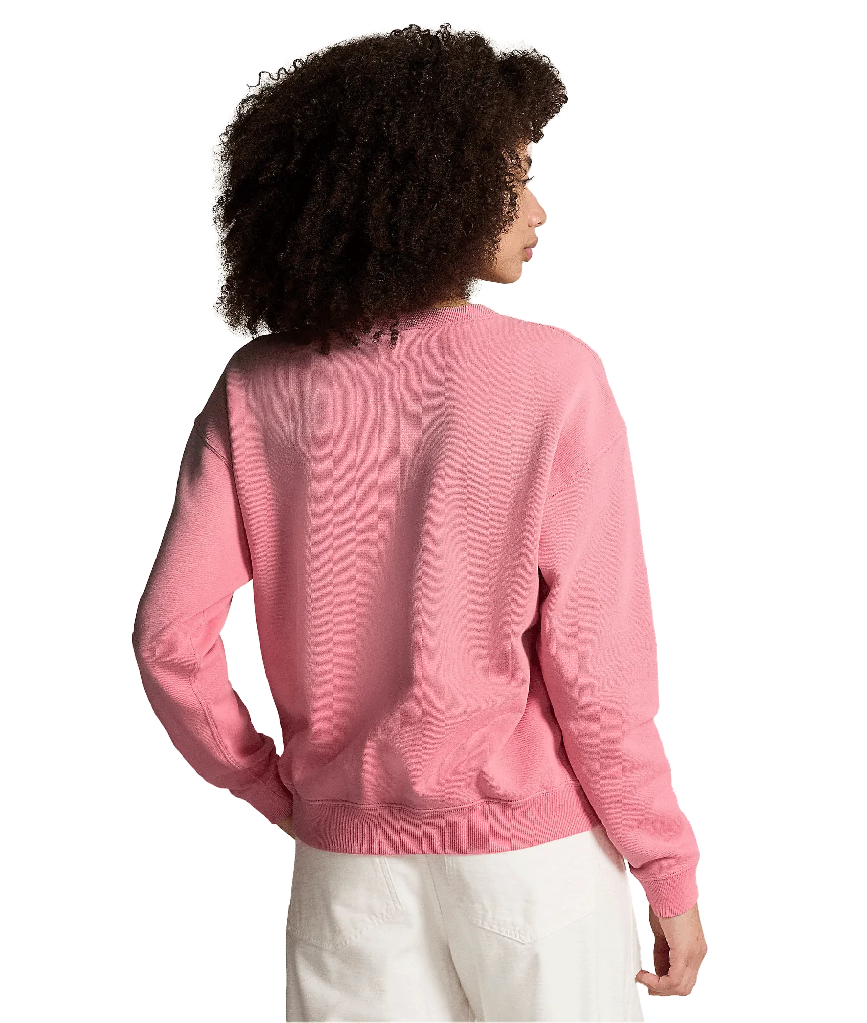 Lightweight Fleece Crewneck Pullover - Pink