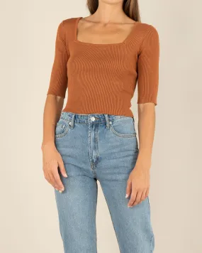 Natalia Knit Top - Biscotti