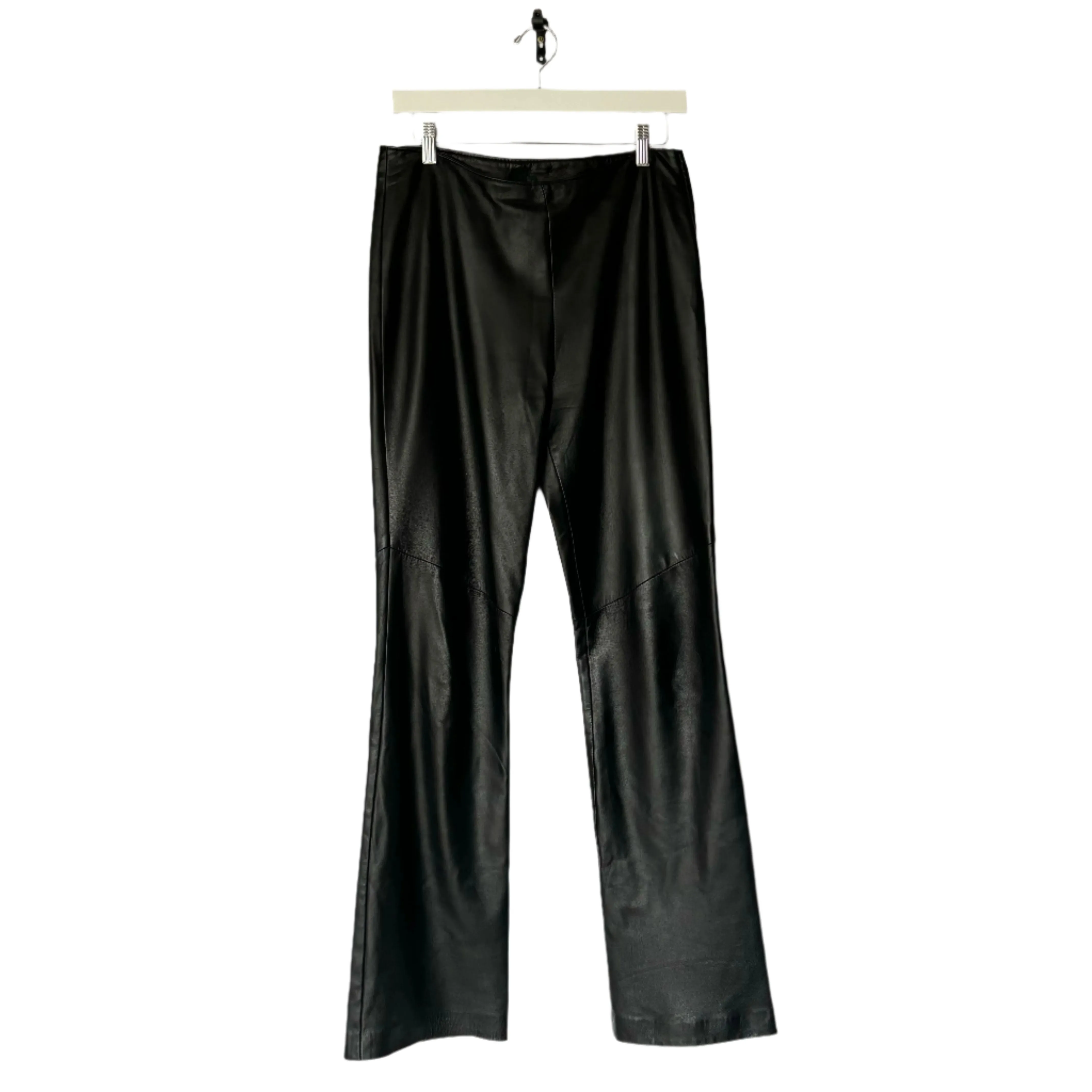 Vintage Denier Black Leather Pants